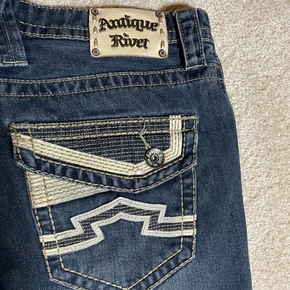 Men's size 32 Antique Rivet Denim Blue Jeans - Picture 4 of 6